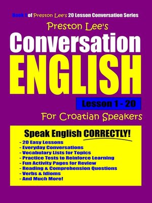 cover image of Preston Lee's Conversation English For Croatian Speakers Lesson 1